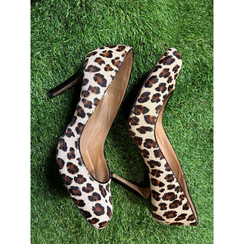 Ann Taylor Leopard Print Calf Hair Pumps Heels Leather Women’s Size 8M - Picture 2 of 6